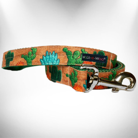 Dog Leash (Color: Cactus Garden, size: REGULAR 1" width- 5' long)