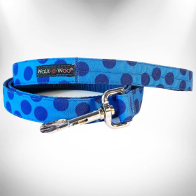 Polka Dot Dog - Monotone Leads (Color: Navy, size: THIN Lead 5/8" width- 5' length)