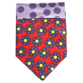 Reversible Sport Bandanas (Color: Purple Dots/Daisies, size: large)