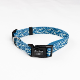 Tidal Pattern Dog Collar (size: Large 1in wide by 14)