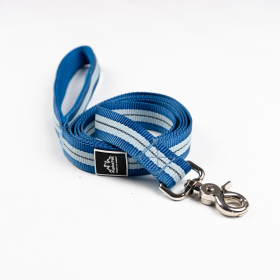 Appalachian Jazz Blue Flat Dog Leash (Color: Jazz Blue Flat, size: Large 1in. wide by 6ft. long)