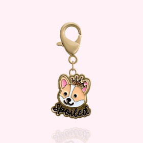 "Spoiled" Dog Collar Charm (Color: Gold)