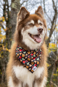 Woodland Tales Dog Bandana (size: S/M - 18in x 10in)