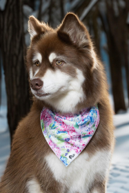 Hydrangea Haven Dog Bandana (size: XL - 35in x 17in)