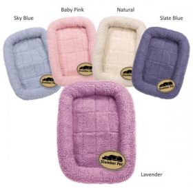 Slumber Pet Sherpa Crate Bed (Color: Pink, size: medium)