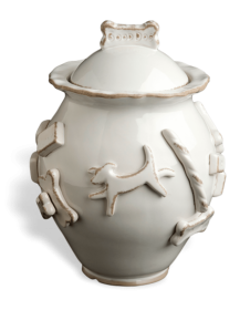 Dog Treat Jar (Color: French White, size: Jar)